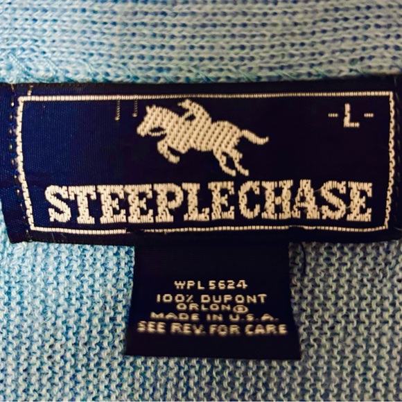 Men's Light Blue Button-Up Cardigan - Picture 2 of 3